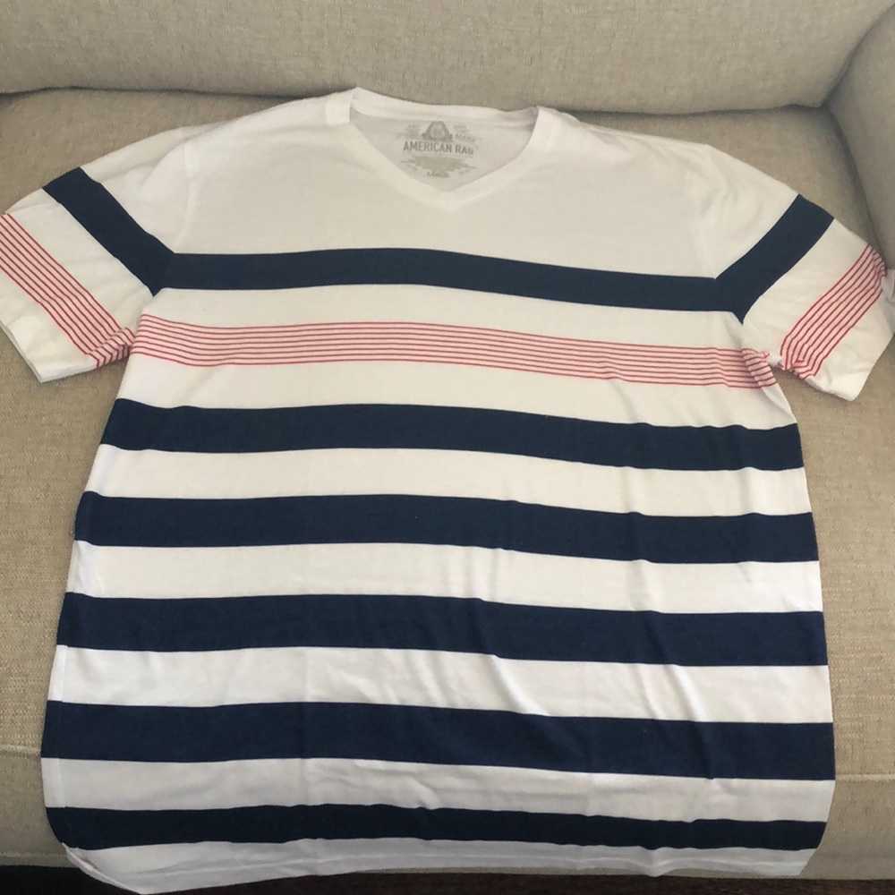 American Rag never worn stripe tee size L